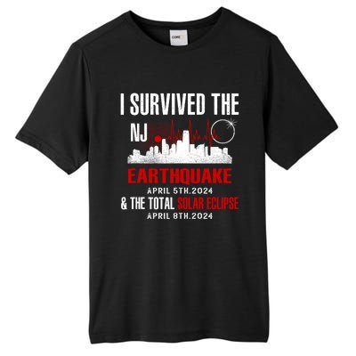 I Survived The Nj Earthquake And The Total Solar Eclipse Tall Fusion ChromaSoft Performance T-Shirt