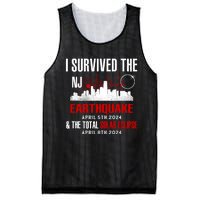 I Survived The Nj Earthquake And The Total Solar Eclipse Mesh Reversible Basketball Jersey Tank