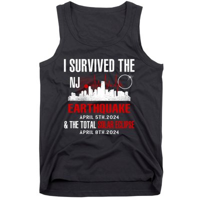 I Survived The Nj Earthquake And The Total Solar Eclipse Tank Top