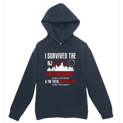 I Survived The Nj Earthquake And The Total Solar Eclipse Urban Pullover Hoodie