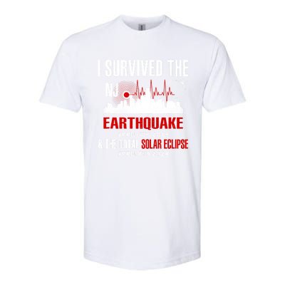 I Survived The Nj Earthquake And The Total Solar Eclipse Softstyle® CVC T-Shirt