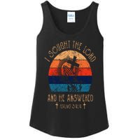 I Sought The Lord And He Answered Me Cross Bible Christian Ladies Essential Tank