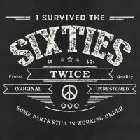I Survived The Sixties Twice Built In 60s 70th 60th Birthday Cool Comfort Performance Bucket Hat