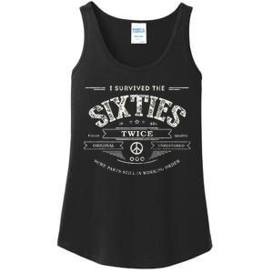 I Survived The Sixties Twice Built In 60s 70th 60th Birthday Ladies Essential Tank