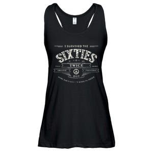 I Survived The Sixties Twice Built In 60s 70th 60th Birthday Ladies Essential Flowy Tank