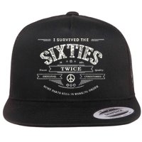 I Survived The Sixties Twice Built In 60s 70th 60th Birthday Flatbill Hat
