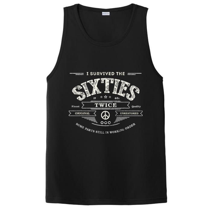 I Survived The Sixties Twice Built In 60s 70th 60th Birthday PosiCharge Competitor Tank