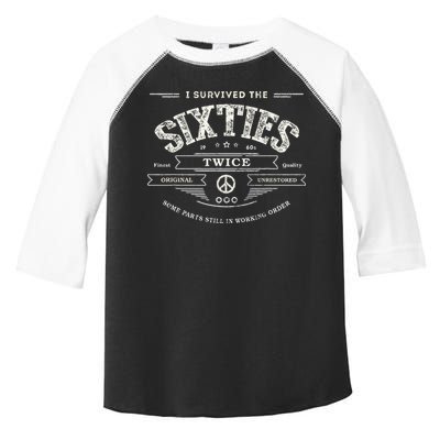 I Survived The Sixties Twice Built In 60s 70th 60th Birthday Toddler Fine Jersey T-Shirt