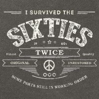 I Survived The Sixties Twice Built In 60s 70th 60th Birthday Cotton Canvas Backpack