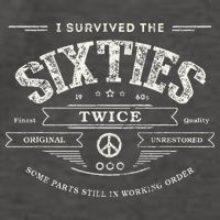 I Survived The Sixties Twice Built In 60s 70th 60th Birthday Vector Backpack