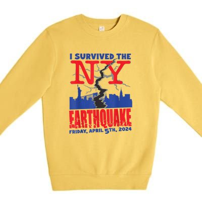 I Survived The Nyc Earthquake Premium Crewneck Sweatshirt