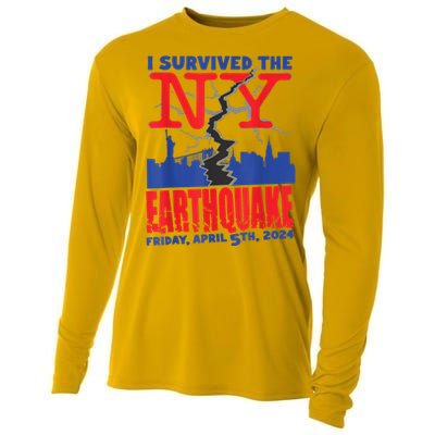 I Survived The Nyc Earthquake Cooling Performance Long Sleeve Crew