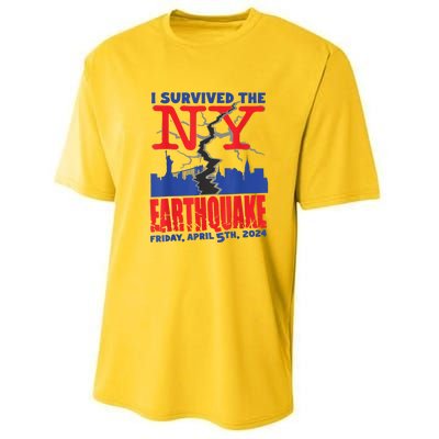 I Survived The Nyc Earthquake Performance Sprint T-Shirt