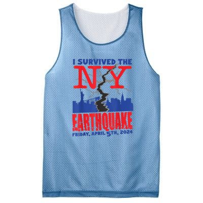 I Survived The Nyc Earthquake Mesh Reversible Basketball Jersey Tank