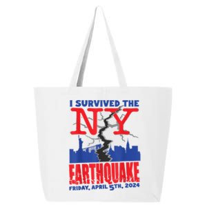 I Survived The Nyc Earthquake 25L Jumbo Tote