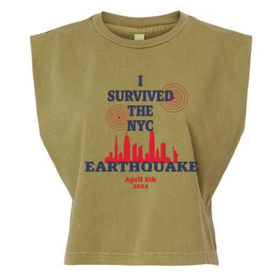 I Survived The Nyc Earthquake April 5 2024 Garment-Dyed Women's Muscle Tee