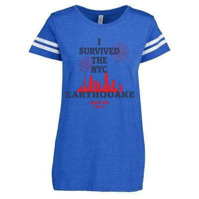 I Survived The Nyc Earthquake April 5 2024 Enza Ladies Jersey Football T-Shirt