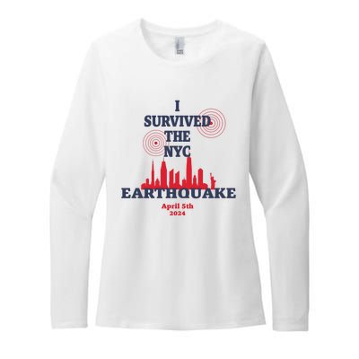 I Survived The Nyc Earthquake April 5 2024 Womens CVC Long Sleeve Shirt