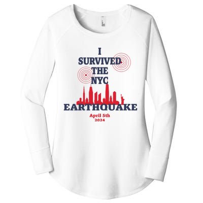 I Survived The Nyc Earthquake April 5 2024 Women's Perfect Tri Tunic Long Sleeve Shirt