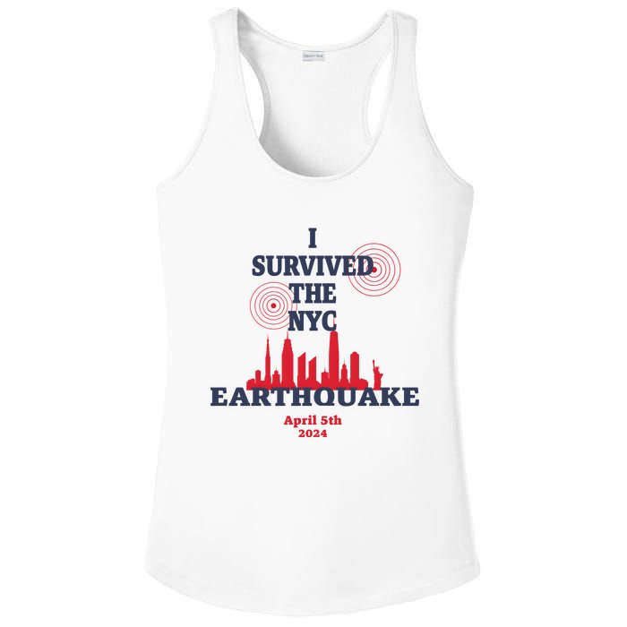 I Survived The Nyc Earthquake April 5 2024 Ladies PosiCharge Competitor Racerback Tank