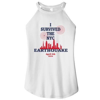 I Survived The Nyc Earthquake April 5 2024 Women’s Perfect Tri Rocker Tank