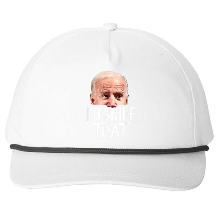 I'd Sniff That. Anti Joe Biden Tshirt Funny Parody Snapback Five-Panel Rope Hat