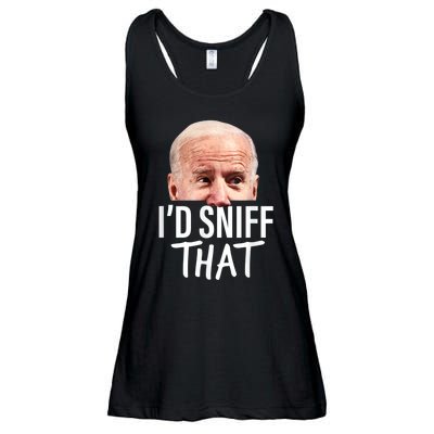 I'd Sniff That. Anti Joe Biden Tshirt Funny Parody Ladies Essential Flowy Tank