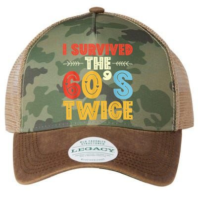 I Survived The 60s Twice Sixties 70th 70s Year Old Birthday Legacy Tie Dye Trucker Hat