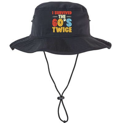 I Survived The 60s Twice Sixties 70th 70s Year Old Birthday Bucket Hat