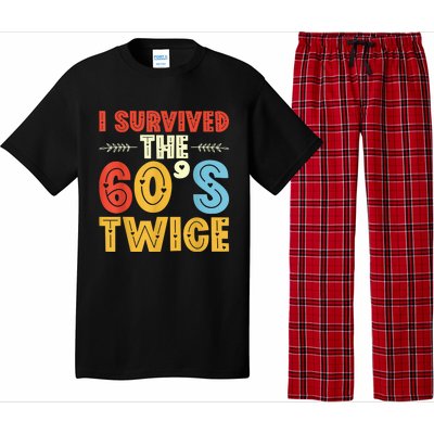 I Survived The 60s Twice Sixties 70th 70s Year Old Birthday Pajama Set