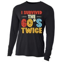 I Survived The 60s Twice Sixties 70th 70s Year Old Birthday Cooling Performance Long Sleeve Crew