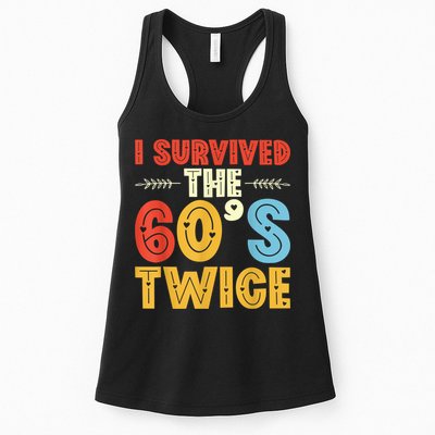 I Survived The 60s Twice Sixties 70th 70s Year Old Birthday Womens Tank Top