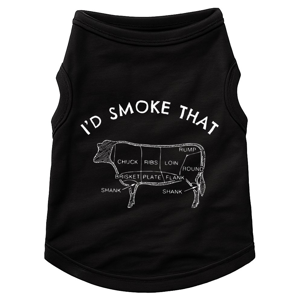 Id Smoke That Cow Funny Smoking Bbq Grilling Doggie Tank