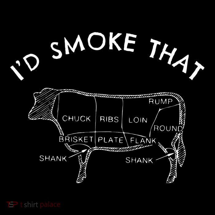 Id Smoke That Cow Funny Smoking Bbq Grilling Tall T-Shirt