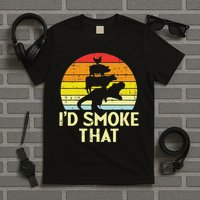 Id Smoke That Chicken Pork Beef Trex Retro Dinosaur Bbq T-Shirt