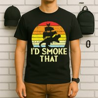 Id Smoke That Chicken Pork Beef Trex Retro Dinosaur Bbq T-Shirt