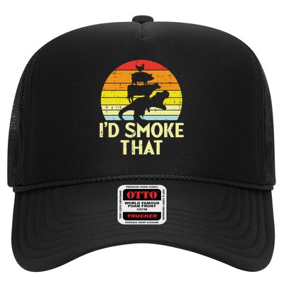 Id Smoke That Chicken Pork Beef Trex Retro Dinosaur Bbq Trucker Hat