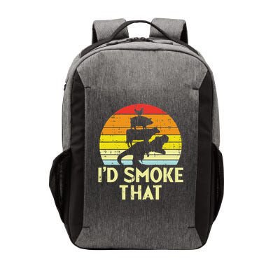 Id Smoke That Chicken Pork Beef Trex Retro Dinosaur Bbq Vector Backpack