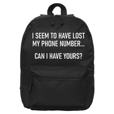 I Seem To Have Lost My Phone Number Funny Pickup Lines 16 in Basic Backpack
