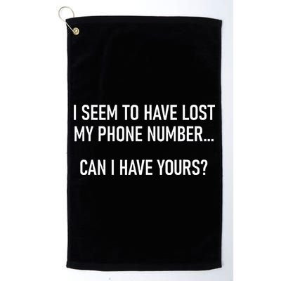 I Seem To Have Lost My Phone Number Funny Pickup Lines Golf Towel
