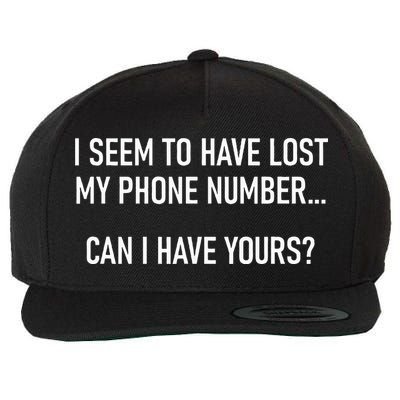 I Seem To Have Lost My Phone Number Funny Pickup Lines Wool Snapback Cap