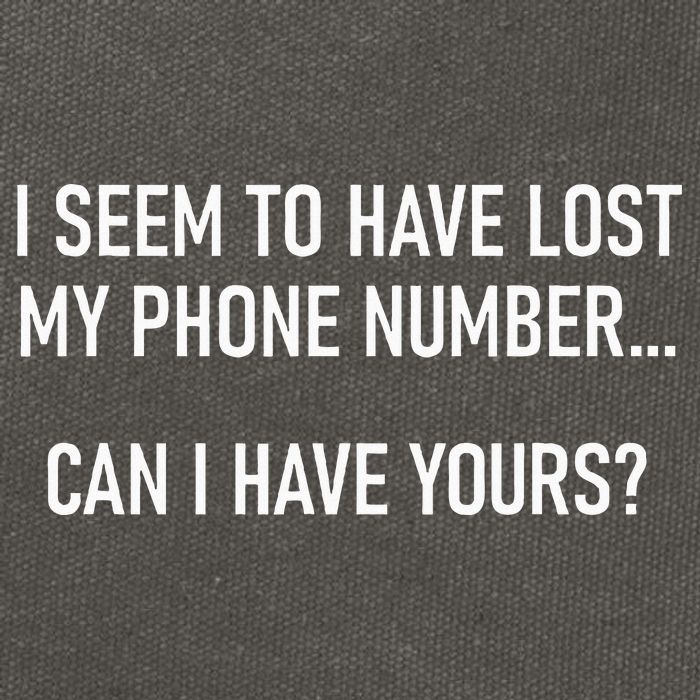 I Seem To Have Lost My Phone Number Funny Pickup Lines Cotton Canvas Backpack