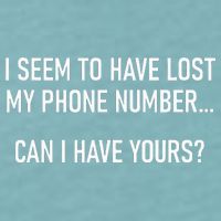 I Seem To Have Lost My Phone Number Funny Pickup Lines Sueded Cloud Jersey T-Shirt