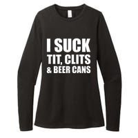 I Suck Tit Clits & Beer Cans Womens CVC Long Sleeve Shirt