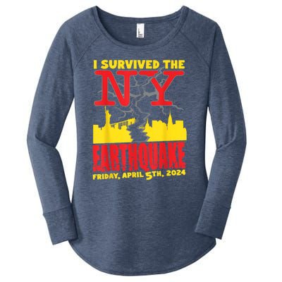 I Survived The Nyc Earthquake Women's Perfect Tri Tunic Long Sleeve Shirt