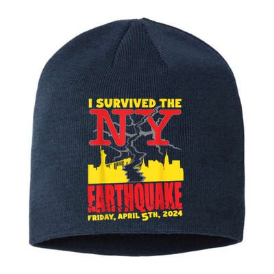 I Survived The Nyc Earthquake Sustainable Beanie