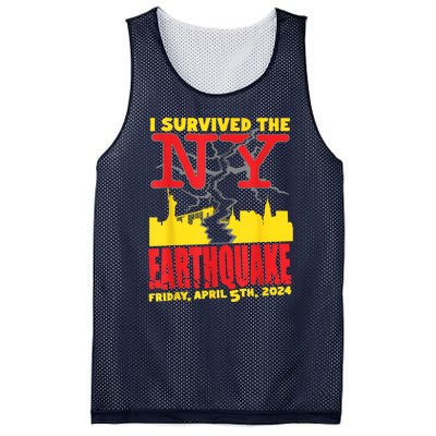 I Survived The Nyc Earthquake Mesh Reversible Basketball Jersey Tank