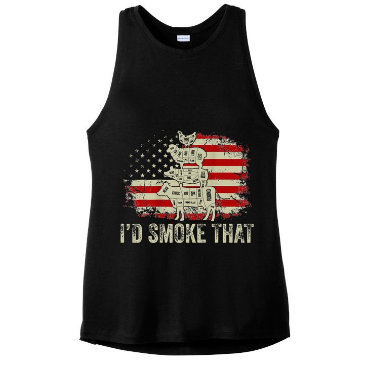Id smoke that Grillers Chef Pitmaster Outdoor Camping BBQ Ladies PosiCharge Tri-Blend Wicking Tank