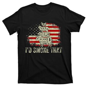 Id smoke that Grillers Chef Pitmaster Outdoor Camping BBQ T-Shirt