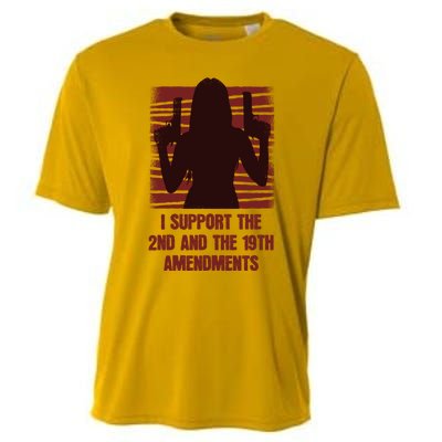 I Support The 2nd And The 19th Bear Arms And Vote Adts Gift Cooling Performance Crew T-Shirt